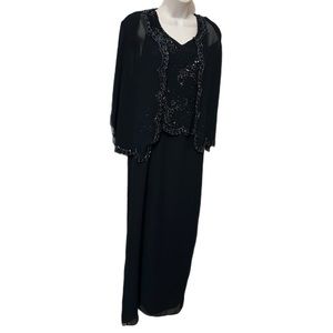 J Kara‎  New York beaded navy dress - 2 piece